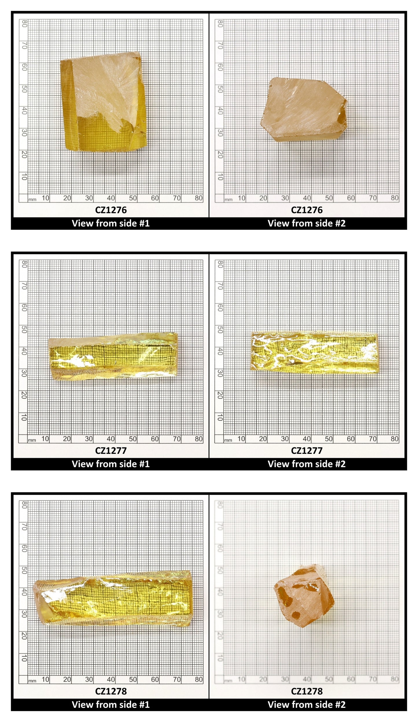 Canary Yellow Diamond Cubic Zirconia Faceting Rough for Gem Cutting - Various Sizes