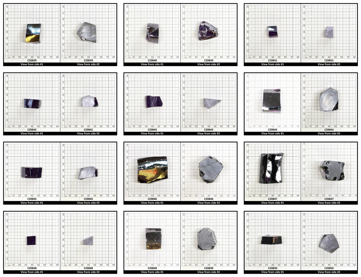 Dark Amethyst Cubic Zirconia Faceting Rough for Gem Cutting - Various Sizes