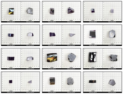 Dark Amethyst Cubic Zirconia Faceting Rough for Gem Cutting - Various Sizes