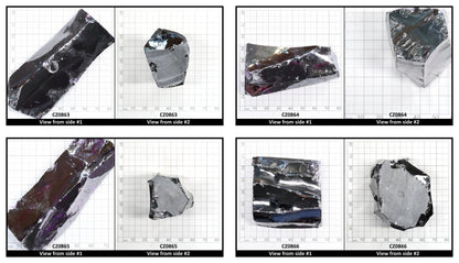 Dark Amethyst Cubic Zirconia Faceting Rough for Gem Cutting - Various Sizes