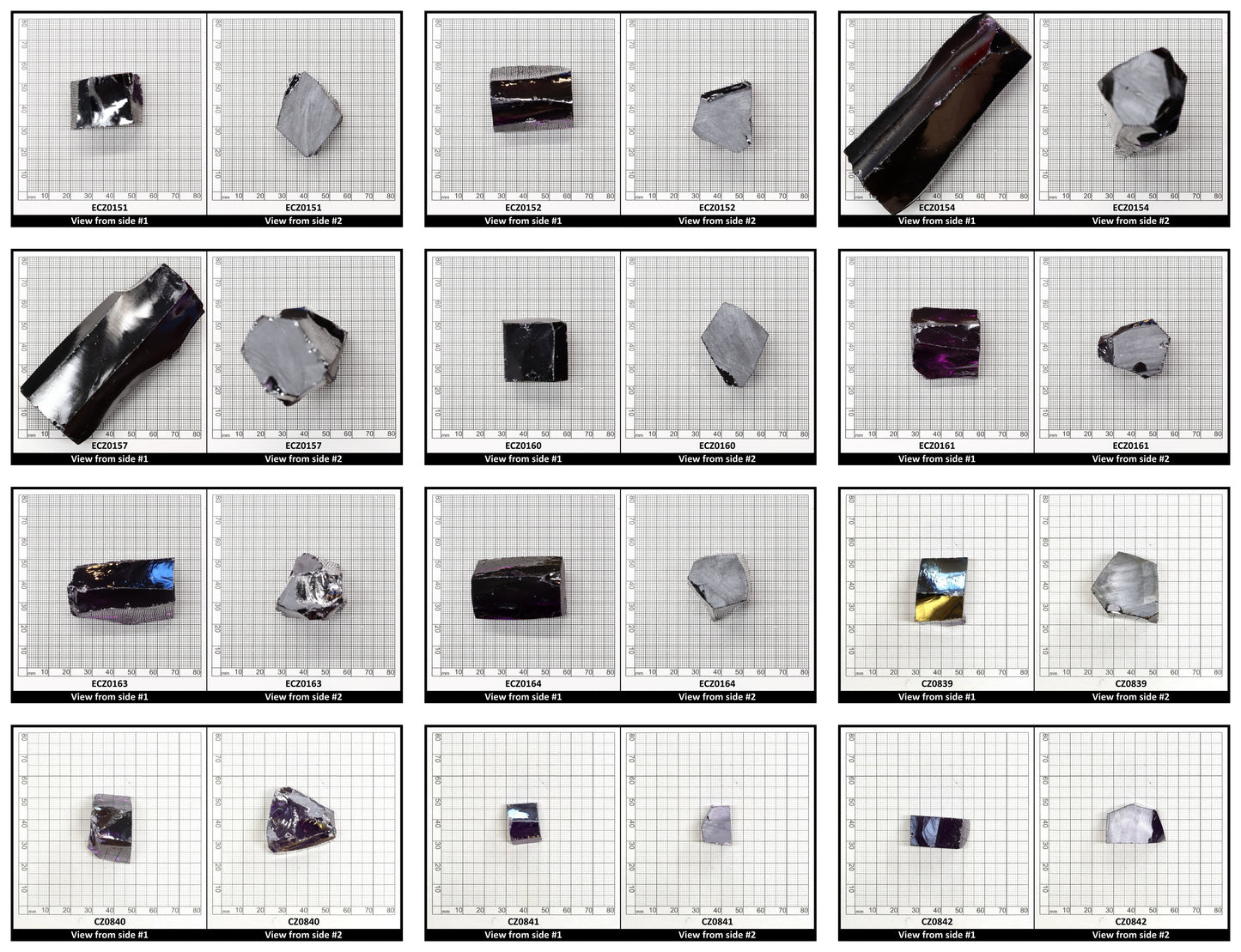 Dark Amethyst Cubic Zirconia Faceting Rough for Gem Cutting - Various Sizes