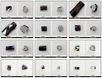 Dark Amethyst Cubic Zirconia Faceting Rough for Gem Cutting - Various Sizes