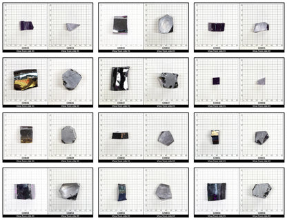 Dark Amethyst Cubic Zirconia Faceting Rough for Gem Cutting - Various Sizes