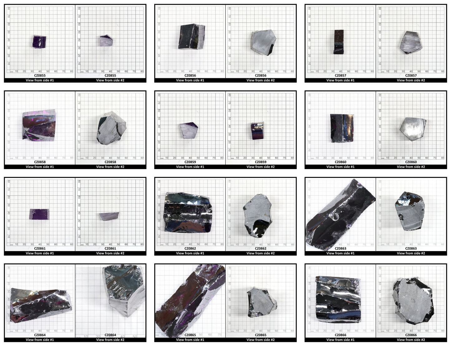Dark Amethyst Cubic Zirconia Faceting Rough for Gem Cutting - Various Sizes