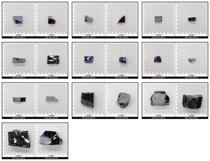 Dark Amethyst Cubic Zirconia Faceting Rough for Gem Cutting - Various Sizes