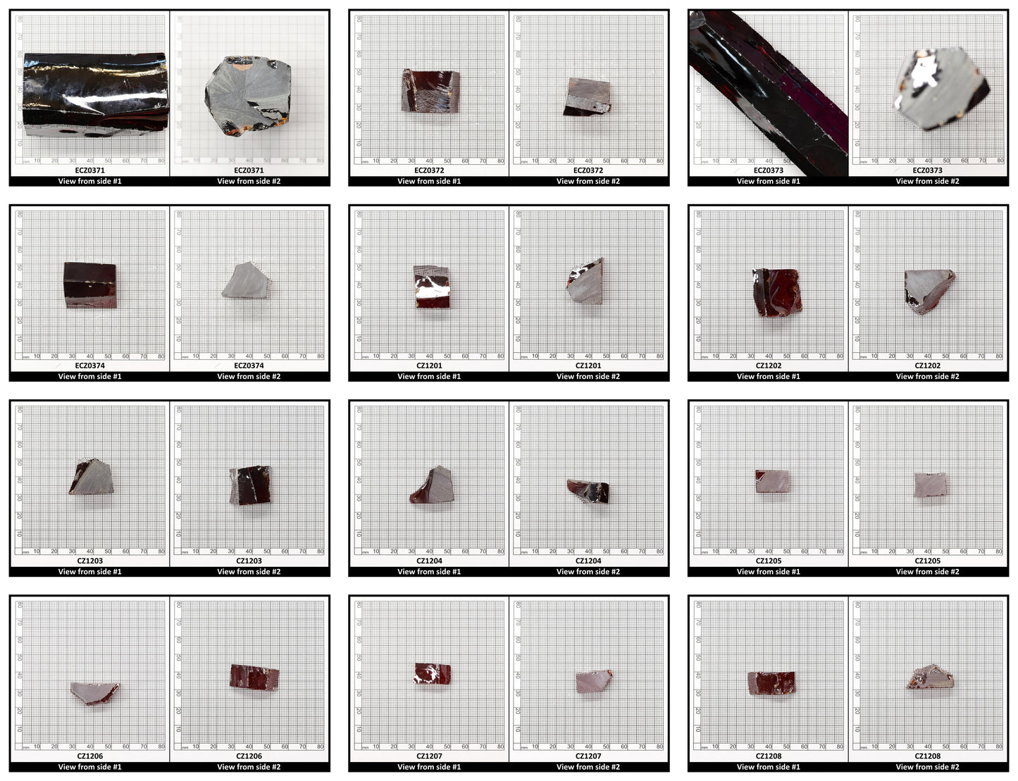 Dark Garnet Cubic Zirconia Faceting Rough for Gem Cutting - Various Sizes