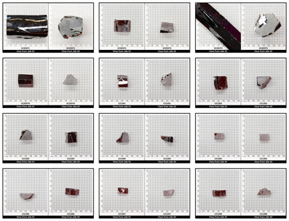 Dark Garnet Cubic Zirconia Faceting Rough for Gem Cutting - Various Sizes