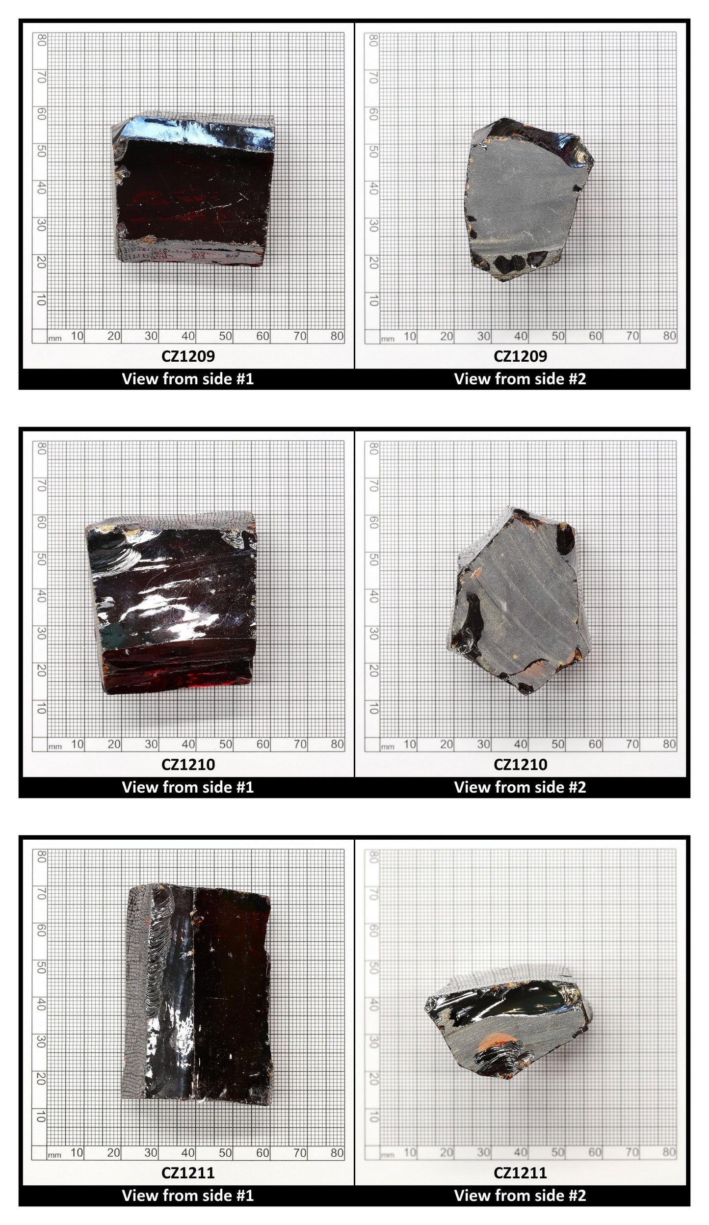 Dark Garnet Cubic Zirconia Faceting Rough for Gem Cutting - Various Sizes