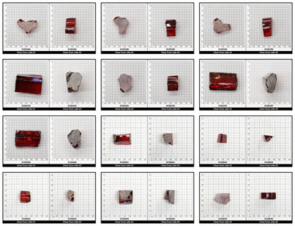 Dark Orange Cubic Zirconia Faceting Rough for Gem Cutting - Various Sizes