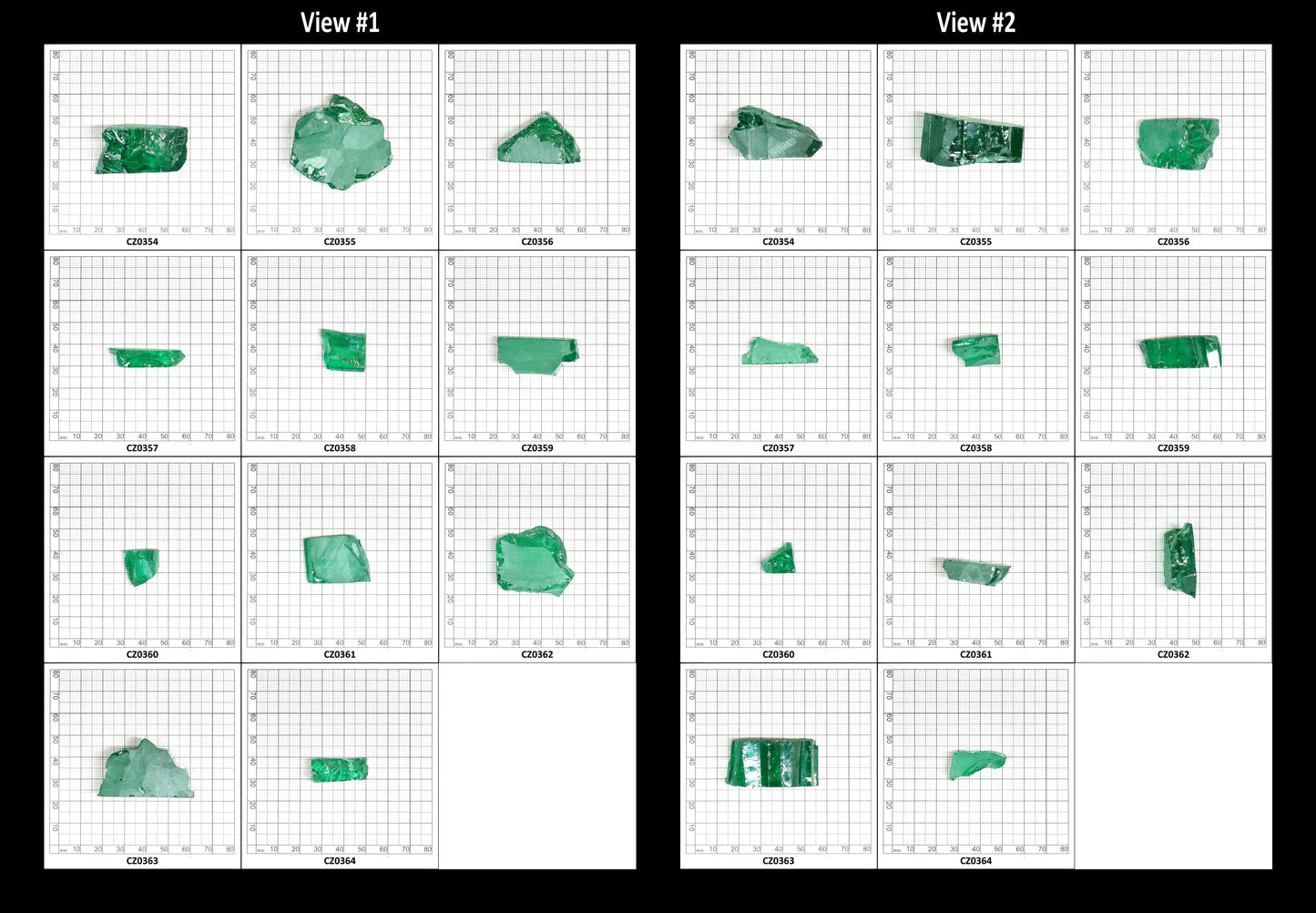 Emerald Cubic Zirconia Faceting Rough for Gem Cutting - Various Sizes