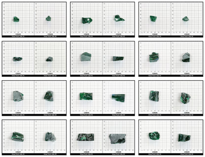 Emerald Cubic Zirconia Faceting Rough for Gem Cutting - Various Sizes