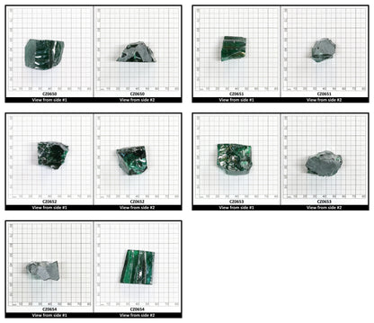 Emerald Cubic Zirconia Faceting Rough for Gem Cutting - Various Sizes