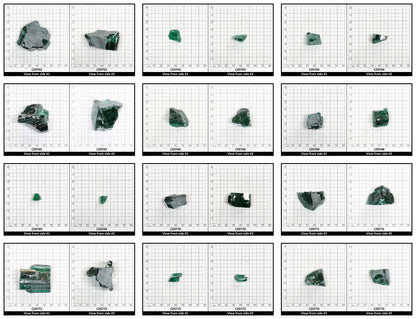 Emerald Cubic Zirconia Faceting Rough for Gem Cutting - Various Sizes