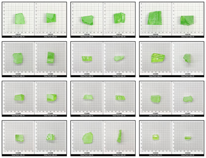Green Apple Cubic Zirconia Faceting Rough for Gem Cutting - Various Sizes