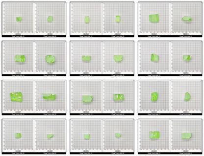 Green Apple Cubic Zirconia Faceting Rough for Gem Cutting - Various Sizes
