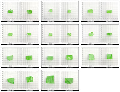 Green Apple Cubic Zirconia Faceting Rough for Gem Cutting - Various Sizes