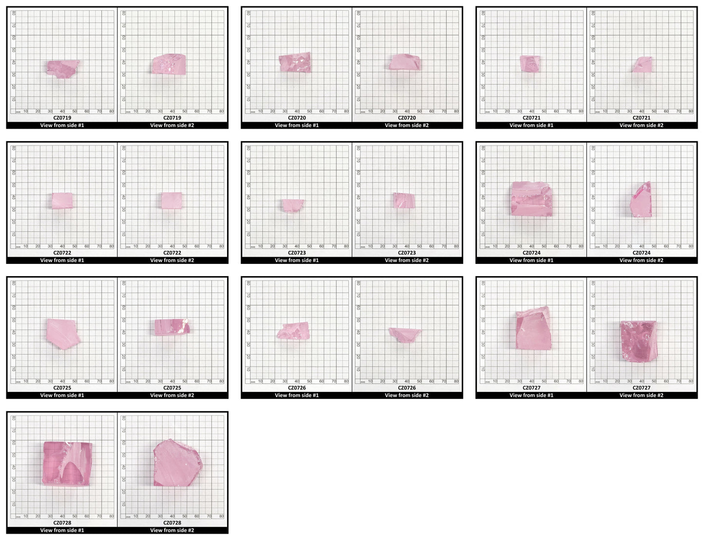 Another Light Pink Cubic Zirconia Faceting Rough for Gem Cutting - Various Sizes