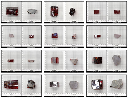 Garnet Cubic Zirconia Faceting Rough for Gem Cutting - Various Sizes