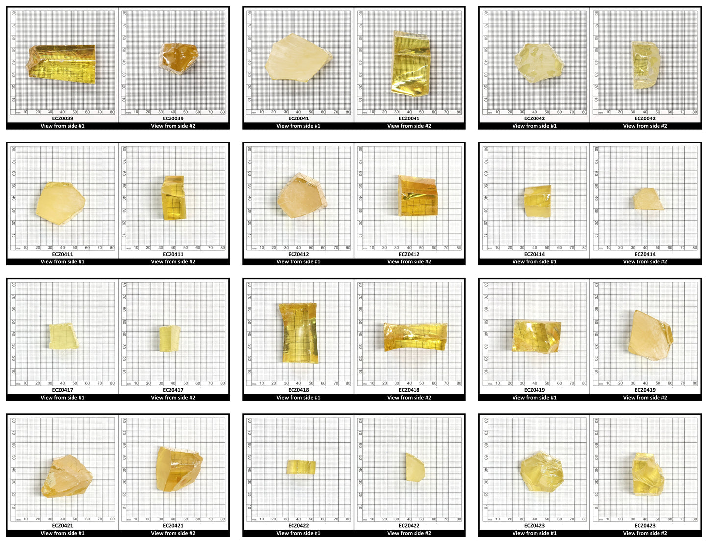 Lemon Cubic Zirconia Faceting Rough for Gem Cutting - Various Sizes