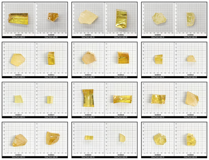 Lemon Cubic Zirconia Faceting Rough for Gem Cutting - Various Sizes