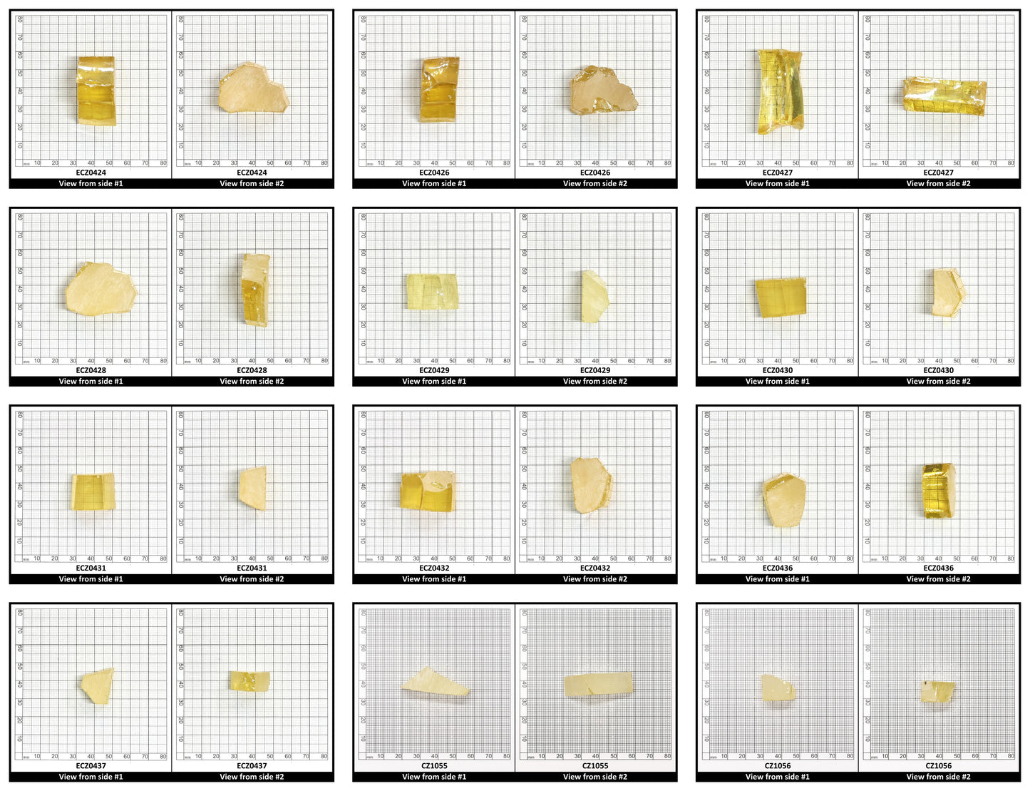Lemon Cubic Zirconia Faceting Rough for Gem Cutting - Various Sizes