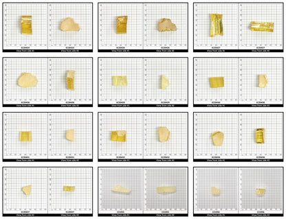 Lemon Cubic Zirconia Faceting Rough for Gem Cutting - Various Sizes