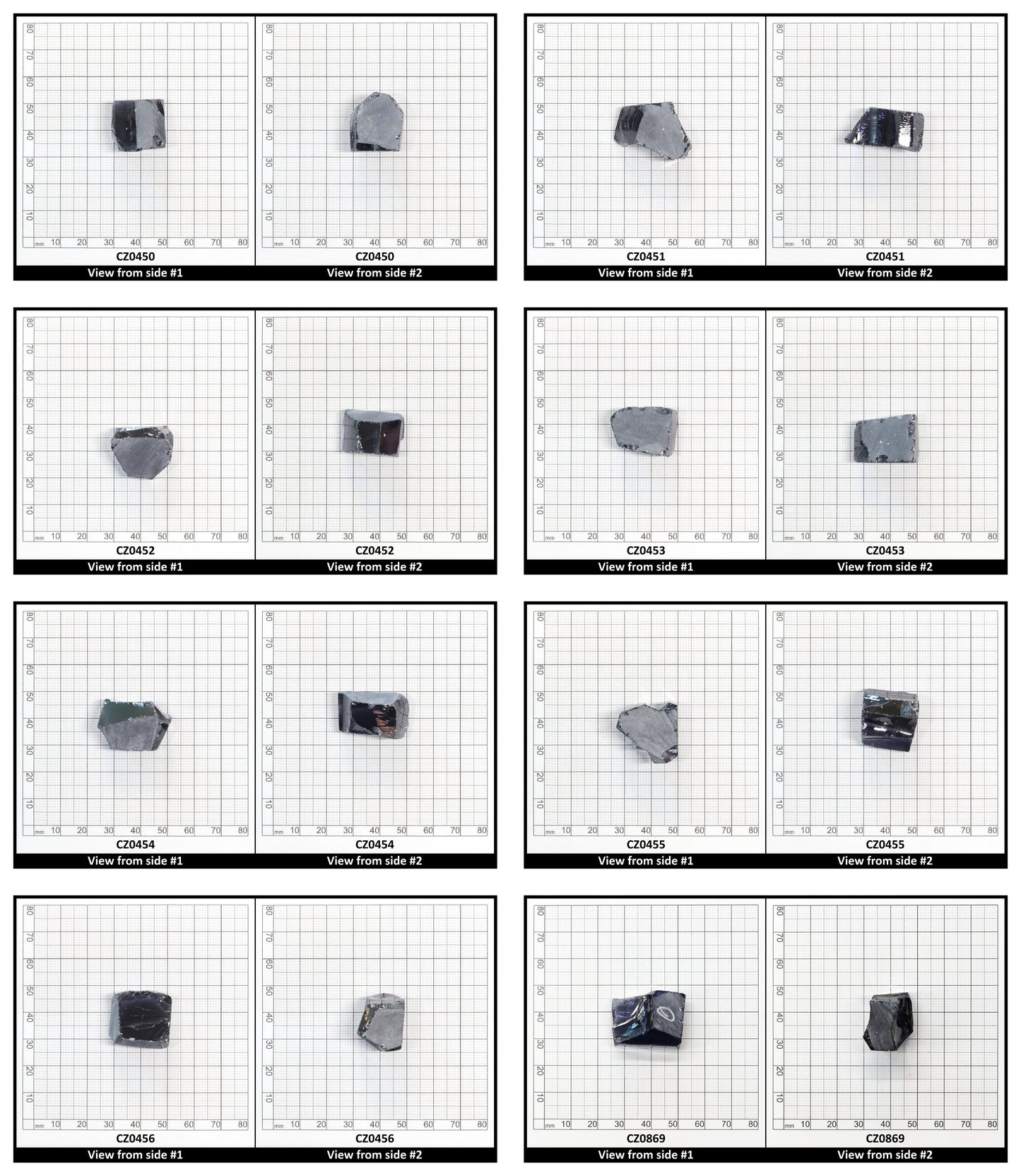 Ocean Grey Diamond Cubic Zirconia Faceting Rough for Gem Cutting - Various Sizes