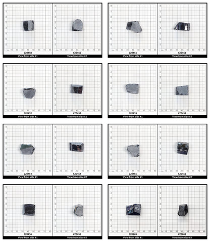 Ocean Grey Diamond Cubic Zirconia Faceting Rough for Gem Cutting - Various Sizes