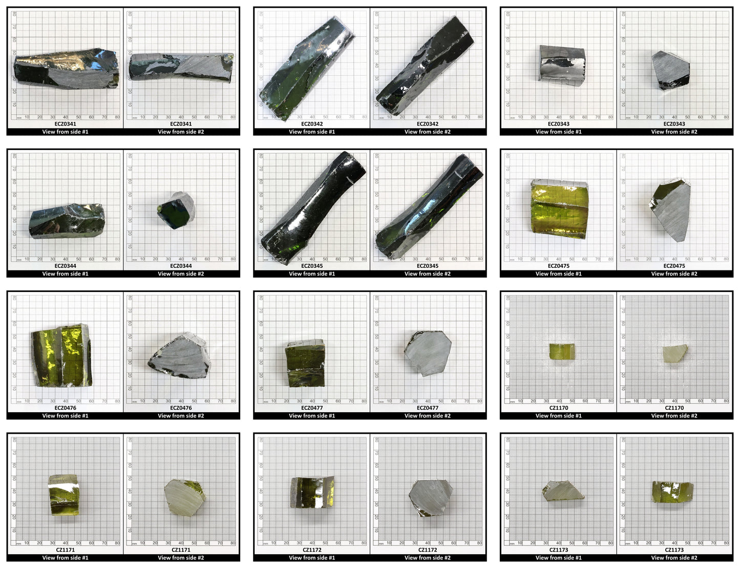 Olive Cubic Zirconia Faceting Rough for Gem Cutting - Various Sizes