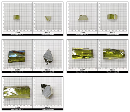 Olive Cubic Zirconia Faceting Rough for Gem Cutting - Various Sizes