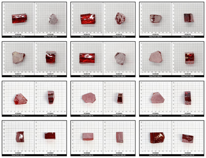 Orange Cubic Zirconia Faceting Rough for Gem Cutting - Various Sizes