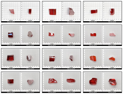Orange Cubic Zirconia Faceting Rough for Gem Cutting - Various Sizes