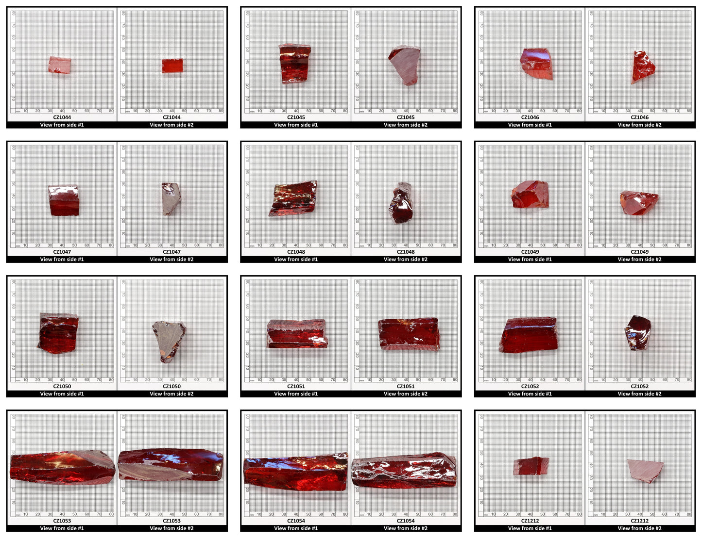 Orange Cubic Zirconia Faceting Rough for Gem Cutting - Various Sizes