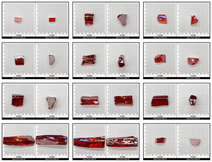 Orange Cubic Zirconia Faceting Rough for Gem Cutting - Various Sizes