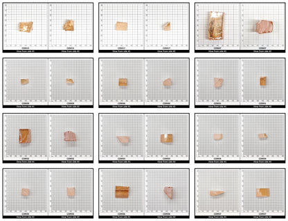 Peach Diamond Cubic Zirconia Faceting Rough for Gem Cutting - Various Sizes