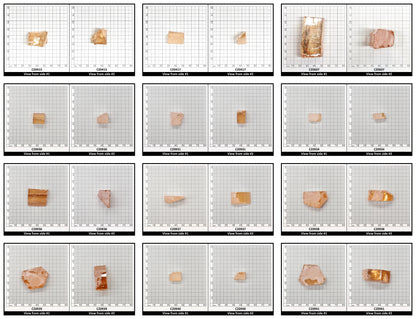 Peach Diamond Cubic Zirconia Faceting Rough for Gem Cutting - Various Sizes