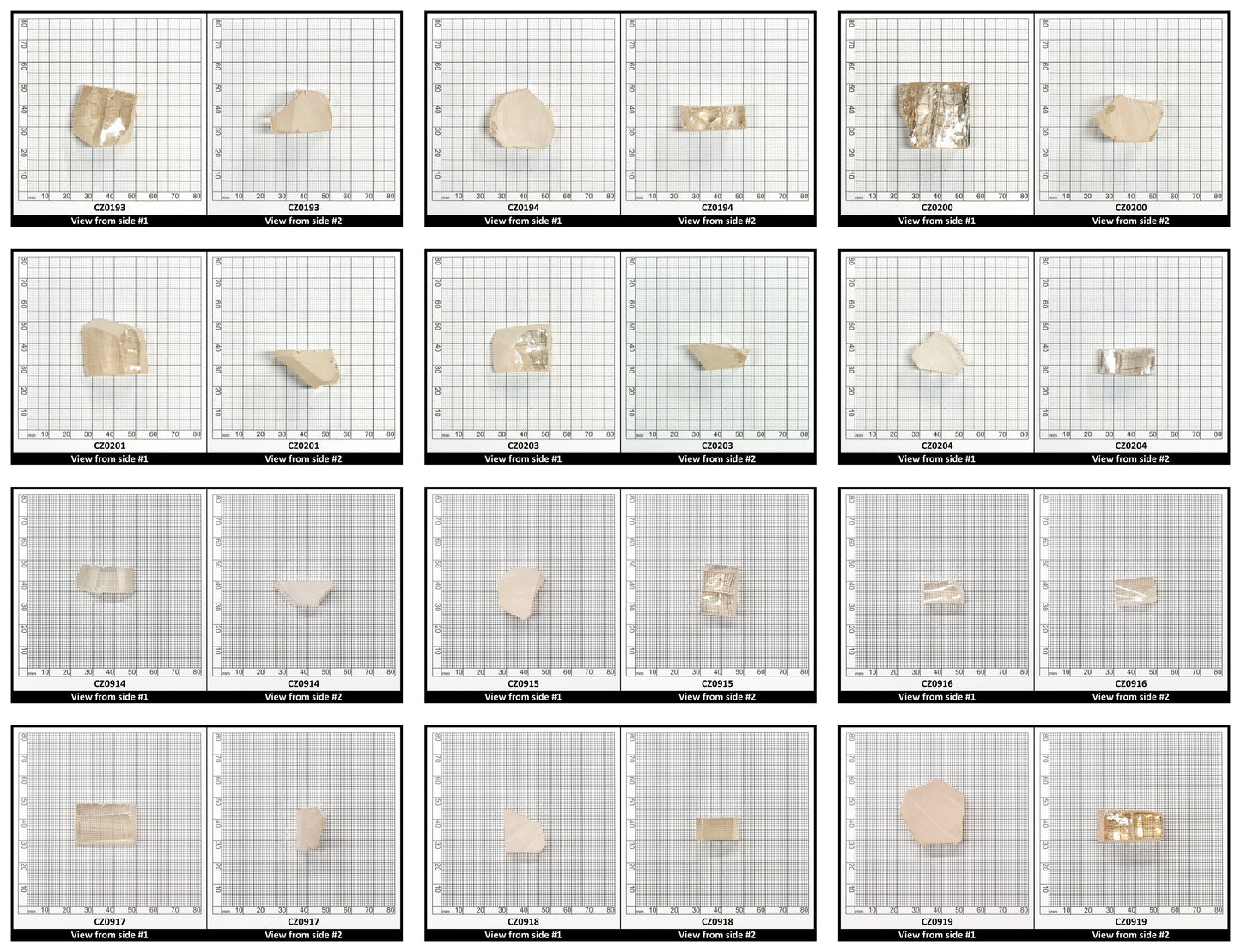 Light Peach Diamond Cubic Zirconia Faceting Rough for Gem Cutting - Various Sizes