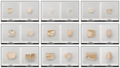 Light Peach Diamond Cubic Zirconia Faceting Rough for Gem Cutting - Various Sizes