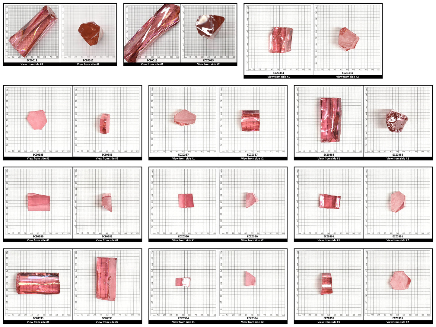Pink Cubic Zirconia Faceting Rough for Gem Cutting - Various Sizes