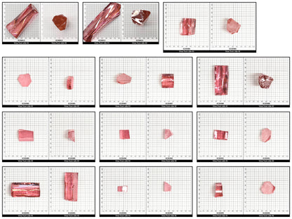 Pink Cubic Zirconia Faceting Rough for Gem Cutting - Various Sizes