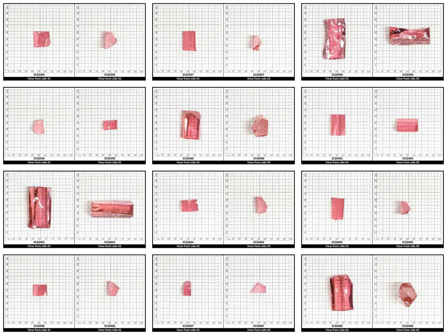 Pink Cubic Zirconia Faceting Rough for Gem Cutting - Various Sizes