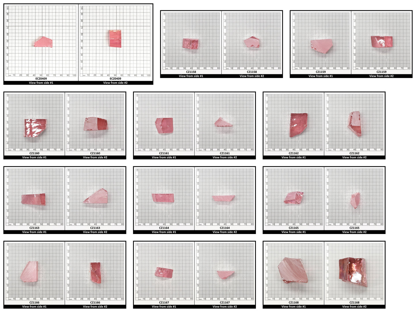 Pink Cubic Zirconia Faceting Rough for Gem Cutting - Various Sizes