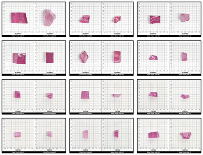 Rose Cubic Zirconia Faceting Rough for Gem Cutting - Various Sizes