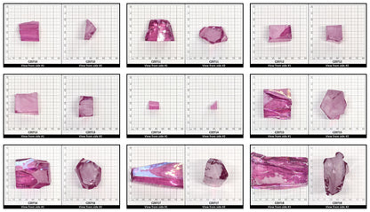 Rose Cubic Zirconia Faceting Rough for Gem Cutting - Various Sizes