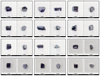 Tanzanite Cubic Zirconia Faceting Rough for Gem Cutting - Various Sizes