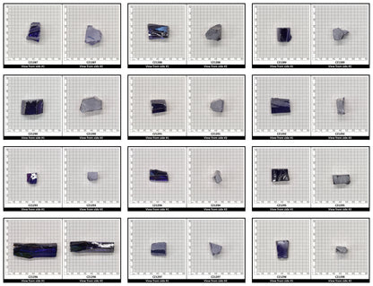 Tanzanite Cubic Zirconia Faceting Rough for Gem Cutting - Various Sizes