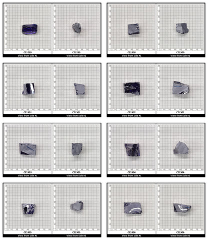 Tanzanite Cubic Zirconia Faceting Rough for Gem Cutting - Various Sizes