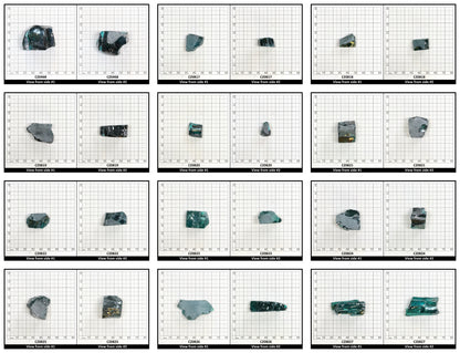 Teal Cubic Zirconia Faceting Rough for Gem Cutting - Various Sizes