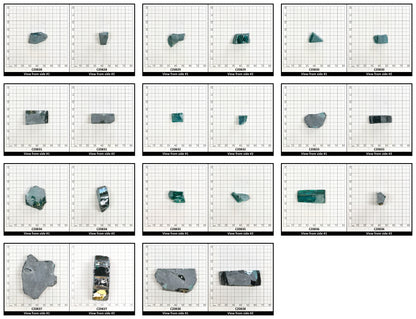 Teal Cubic Zirconia Faceting Rough for Gem Cutting - Various Sizes