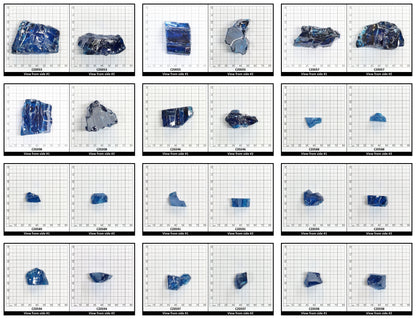 Blue Topaz Cubic Zirconia Faceting Rough for Gem Cutting - Various Sizes